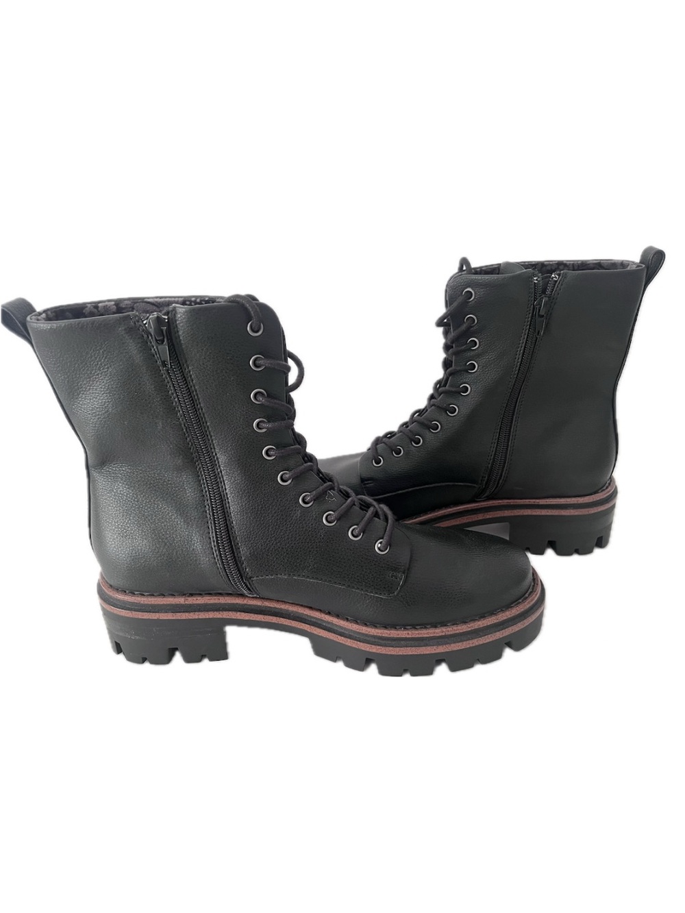 Korks Vail Black Lug Sole Combat Boots NWOT Size 11 - Picture 3 of 15